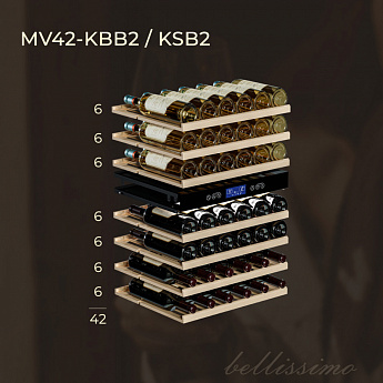 картинка Встраиваемый винный шкаф Meyvel MV42-KBB2 